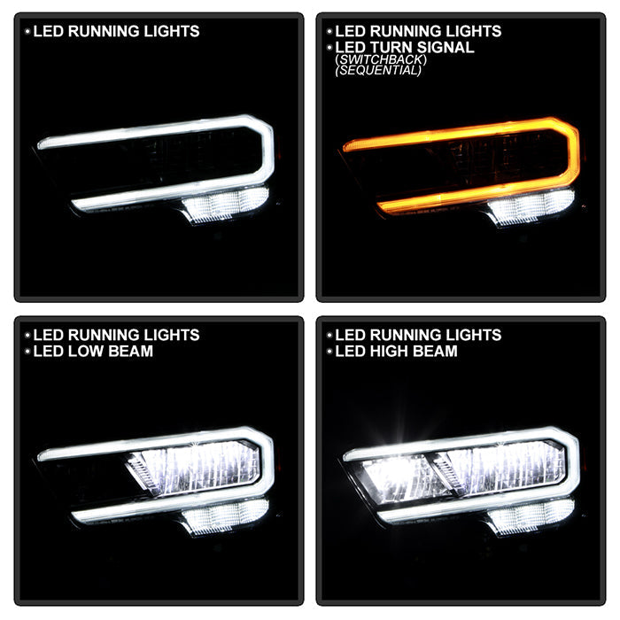 SPYDER Xtune 20-22 Toyota Tacoma Full LED w/DRL Headlight - OE Left (HD-JH-TTA20-FLED-OE-L) 9953309