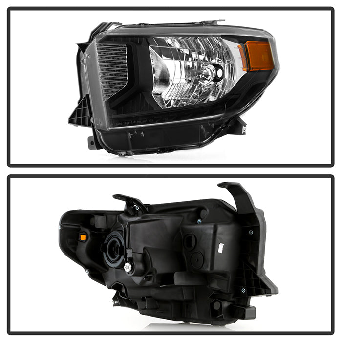 SPYDER xTune 14-17 Toyota Tundra w/o Running Lights OEM Style Halogen Headlights - Blk (HD-JH-TTU14-AM-BK) 9039683