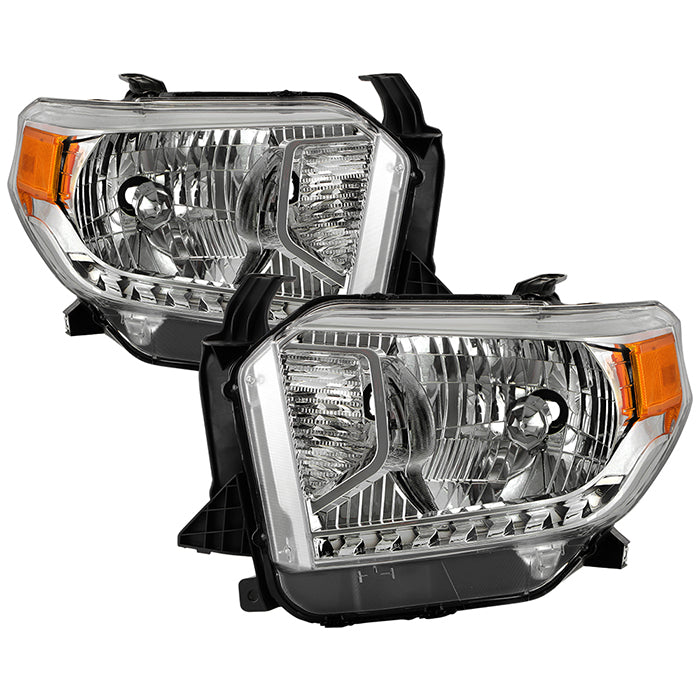 SPYDER xTune 14-17 Toyota Tundra w/o Running Lights OEM Style Halogen Headlights - Chrm (HD-JH-TTU14-AM-C) 9039690