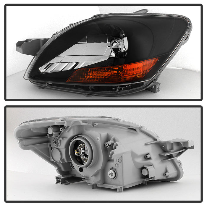 SPYDER xTune Toyota Yaris Sedan 06-12 OEM Style Headlights - Black HD-JH-TYA06-AM-BK 9036040