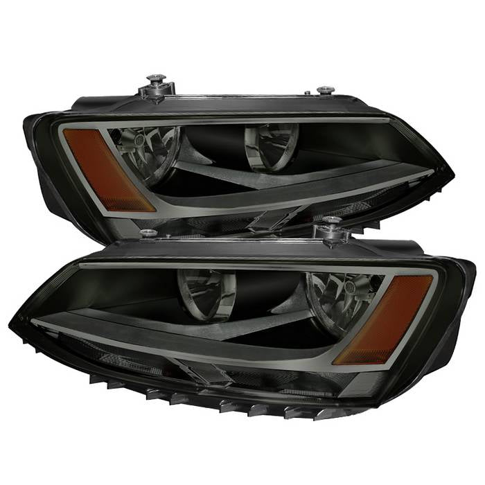 SPYDER Xtune Volkswagen Jetta 11-14 Amber Crystal Headlights Smoked HD-JH-VJ11-AM-SM 5075802