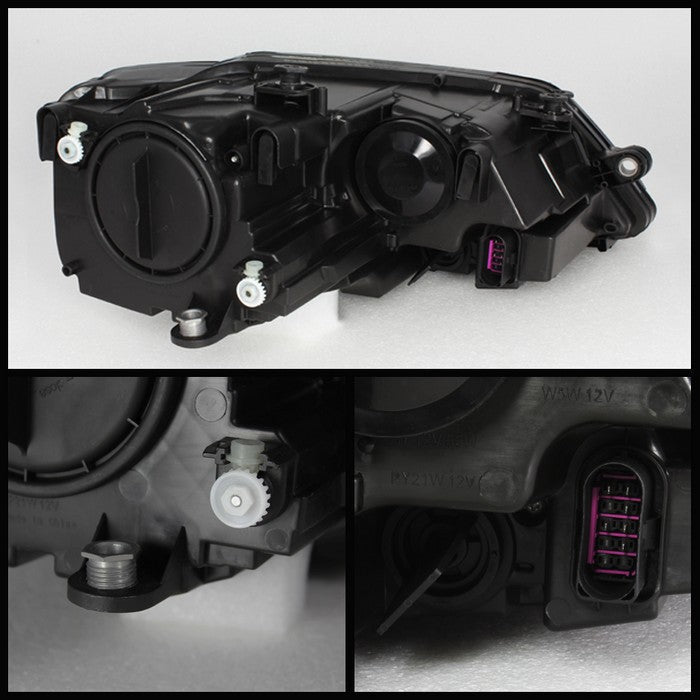 SPYDER Xtune Volkswagen Jetta 11-14 Amber Crystal Headlights Smoked HD-JH-VJ11-AM-SM 5075802