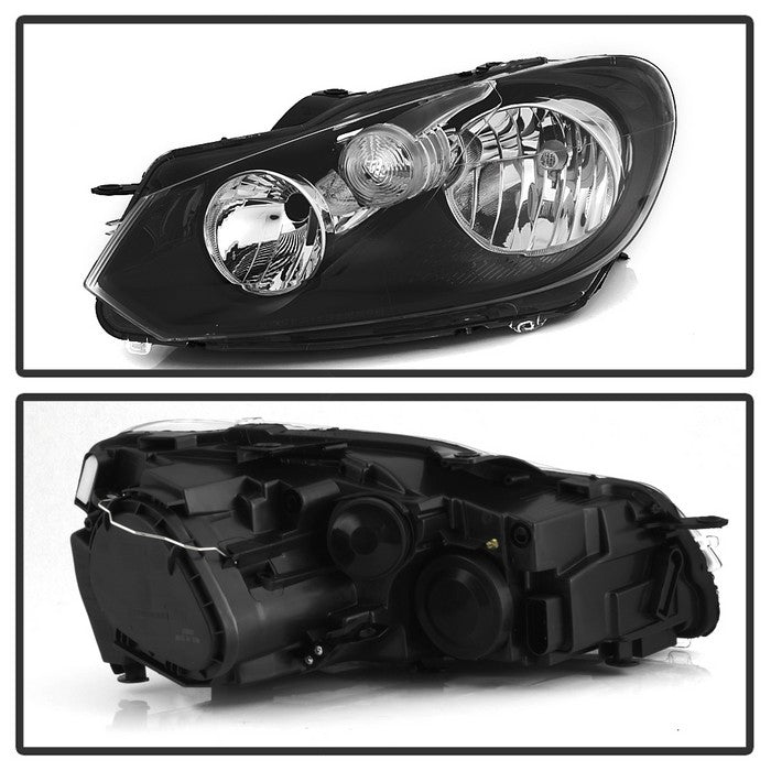 SPYDER xTune 10-14 VW Golf MK6 Driver Side Halogen Headlight - OE Left (HD-JH-VWG610-OE-L) 9942860
