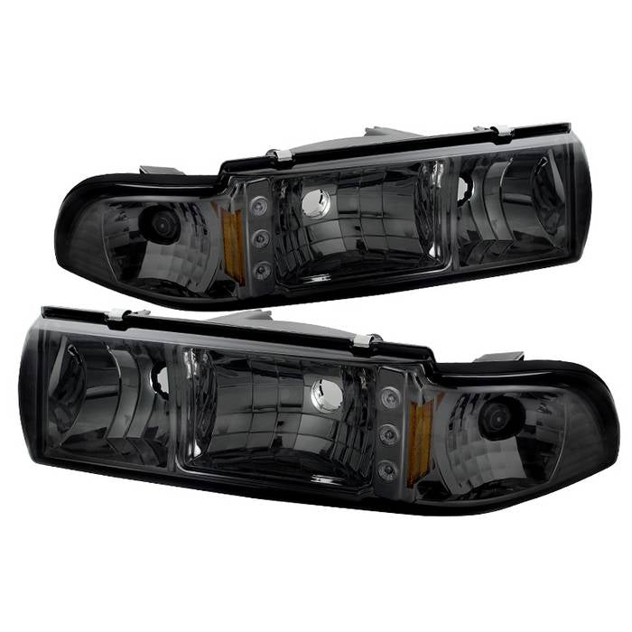 SPYDER Xtune Chevy Caprice 91-96 / Impala 91-96 1Pc LED Crystal Headlights Smoke HD-ON-CCP91-1PC-LED-SM 5031648