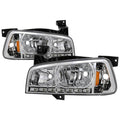 SPYDER Xtune Dodge Charger 06-10 1Pc LED Crystal Headlights Chrome HD-ON-DCH05-1PC-LED-C 5017628