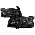 SPYDER Xtune Dodge Charger 06-10 1Pc LED Crystal Headlights Smoke HD-ON-DCH05-1PC-LED-SM 5017642