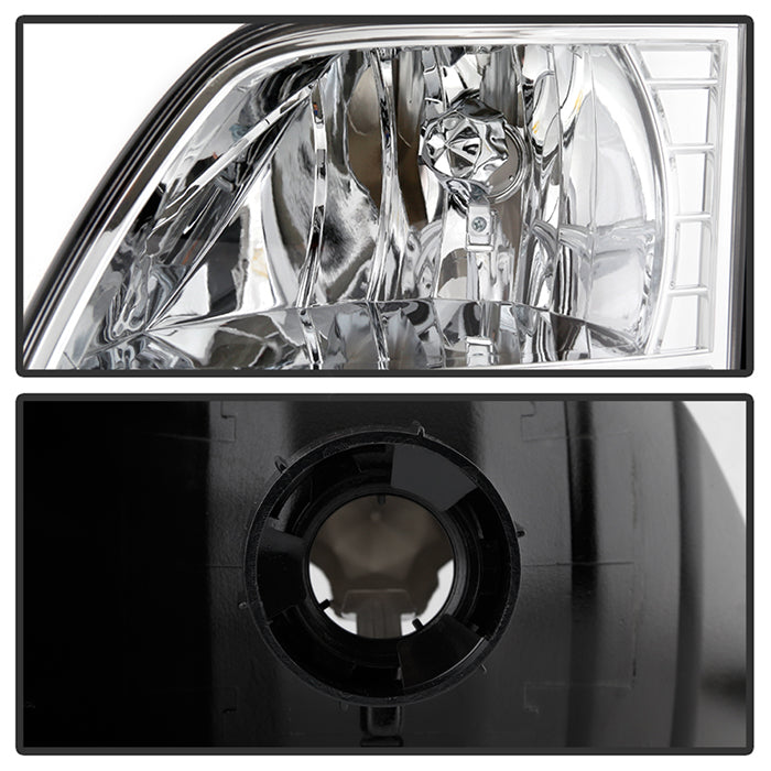 SPYDER Xtune Ford F150 97-03 Crystal Headlights w/ Clear LED Corners Chrome HD-ON-FF15097-LED-SET-C 5014191