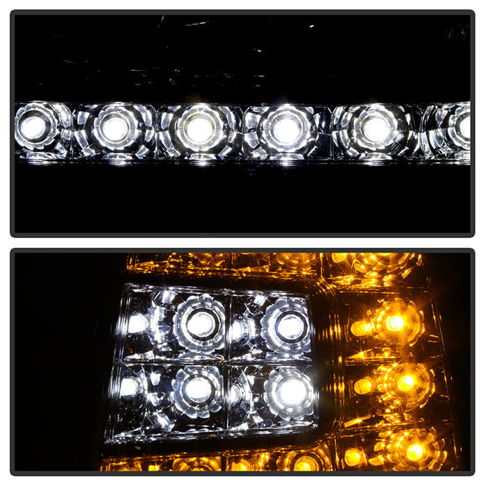 SPYDER Xtune Ford F150 97-03 Crystal Headlights w/ Clear LED Corners Chrome HD-ON-FF15097-LED-SET-C 5014191