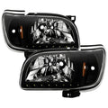 SPYDER Xtune Toyota Tacoma 01-04 1 Piece w/ Chrome Trim Crystal Headlights Black HD-ON-TT01-1PC-LED-CC-BK 5056221