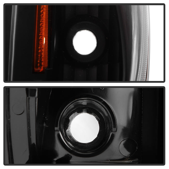 SPYDER Xtune Toyota Tacoma 01-04 1 Piece w/ Chrome Trim Crystal Headlights Black HD-ON-TT01-1PC-LED-CC-BK 5056221