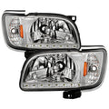 SPYDER Xtune Toyota Tacoma 01-04 1 Piece w/ Chrome Trim Corner Crystal Headlights HD-ON-TT01-1PC-LED-CC-C 5056368
