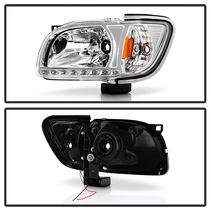 SPYDER Xtune Toyota Tacoma 01-04 1 Piece w/ Chrome Trim Corner Crystal Headlights HD-ON-TT01-1PC-LED-CC-C 5056368