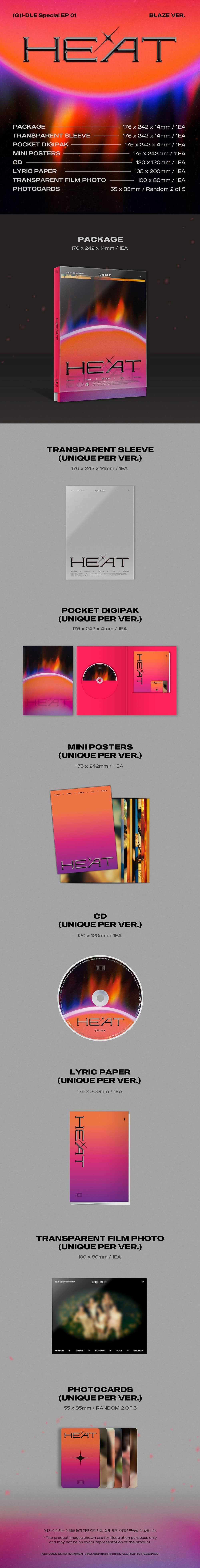 (G)I-DLE Special Album - Heat (Sleeve Ver.)
