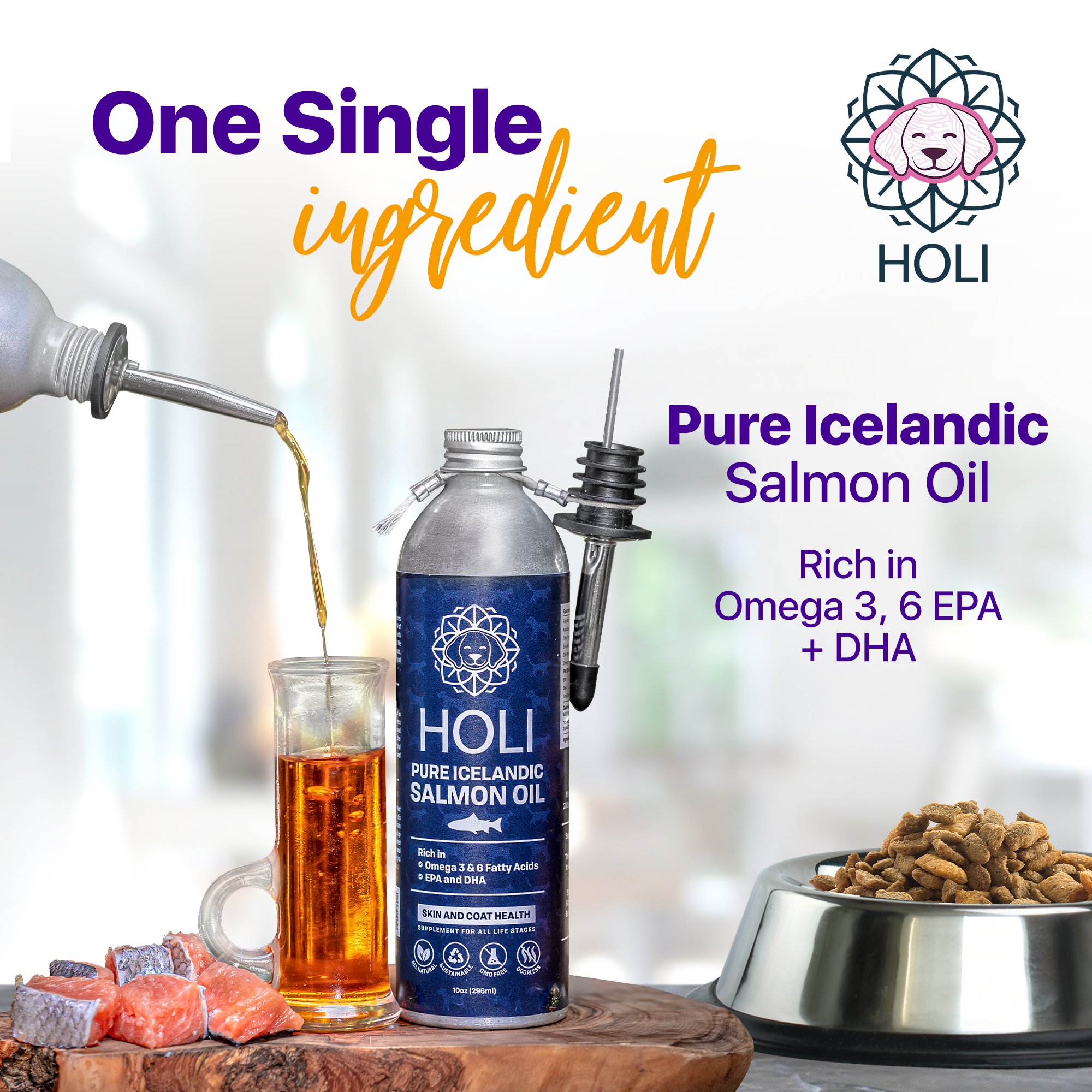HOLI Icelandic Salmon Oil for Dogs | Extra Virgin