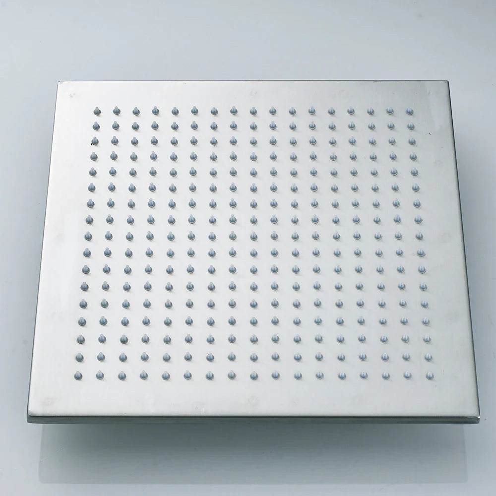 Rozin Rainfall Shower Head With LED Light Square Brass Design