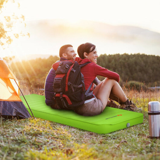 Self Inflating Folding Camping Sleeping Mattress with Carrying Bag-Blue