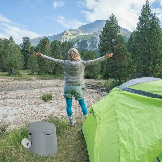 5L Portable Travel Toilet with Paper Holder for Outdoor