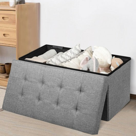 31.5 Inch Fabric Foldable Storage with Removable Storage Bin-Dark Gray