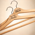Personalized Wooden Hanger with Name for Graduation – Custom Hangers 2 Pack