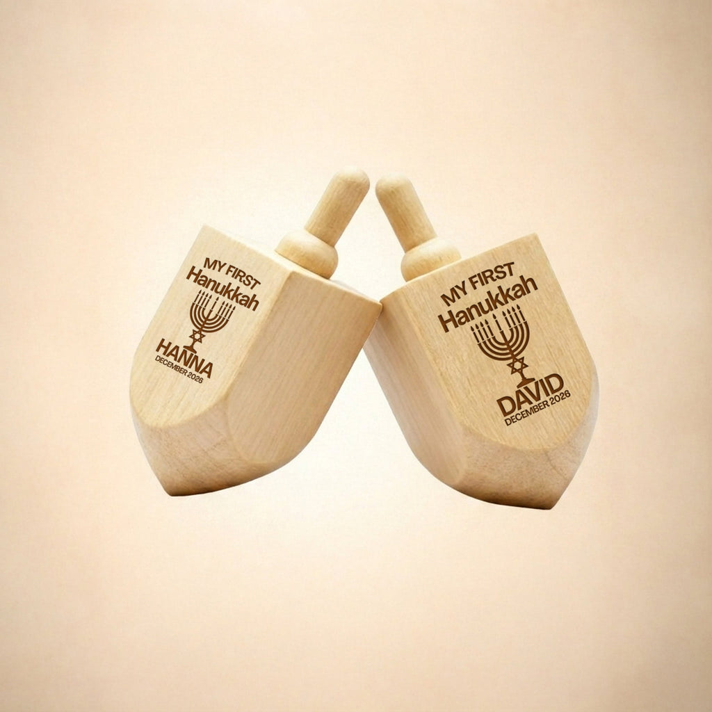 Custom Engraved Hanukkah Dreidel with Name