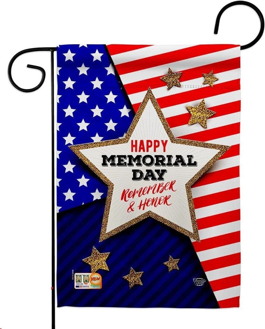 Happy Memorial Day Garden Flag 2 Sided Remember Honor