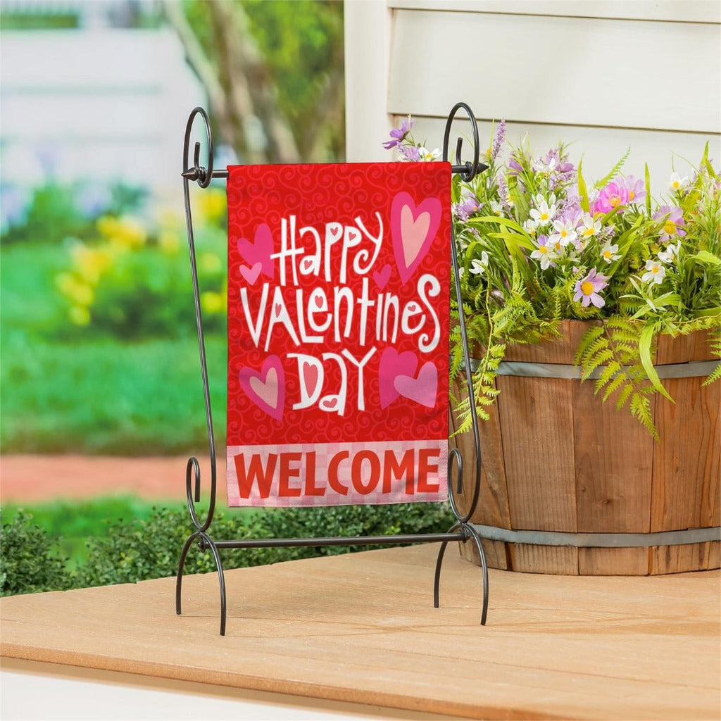 Happy Valentine's Day Welcome 2 Sided Garden Flag