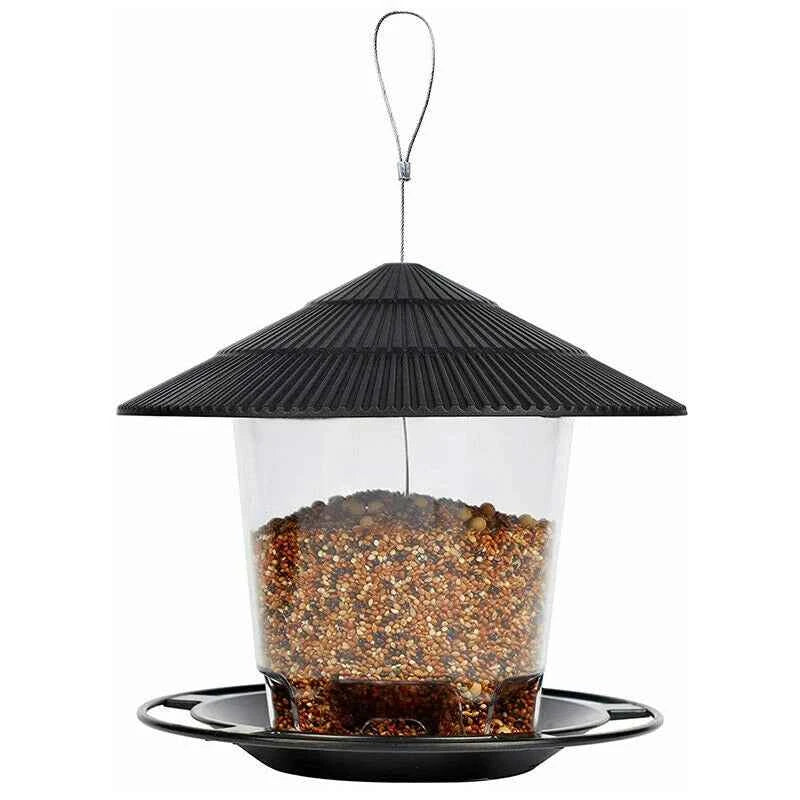 Outdoor Bird Feeding House Waterproof Gazebo Hanging Wild Bird Feeder Cage Outdoor Container With Hang Rope Bird Feeder Garden