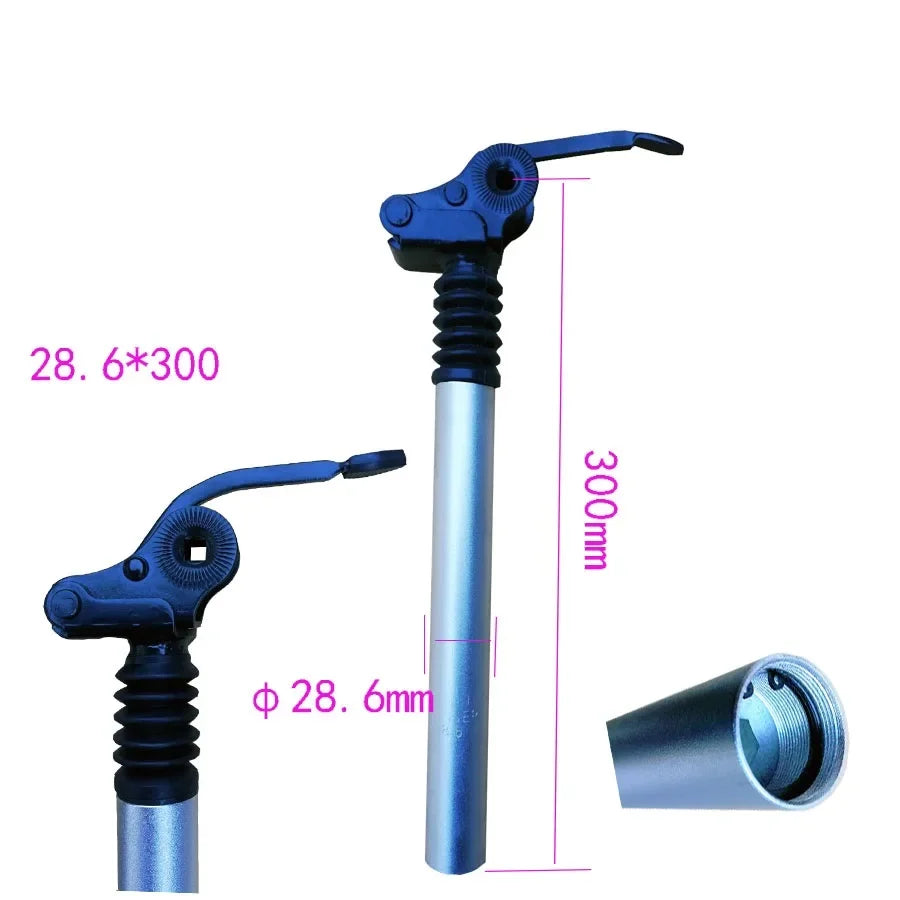 Electric Folding Bike E-Bike Shock Seatpost 25.4mm 27.2mm 28.6mm 31.8mm 33.9mm Bicycle Folding Flipped Shock Absorber Seat Post