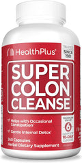 Health Plus Super Colon Cleanse, 240 Capsules, 500 mg | Detoxify & Rejuvenate