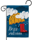 Hello Autumn Garden Flag 2 Sided Umbrella