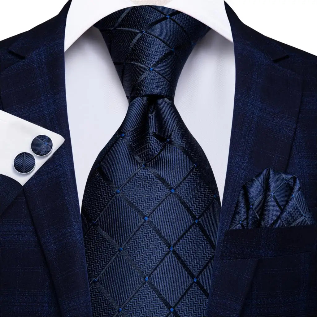 Hi-Tie Black Paisley Silk Tie 8.5cm | 100% Silk Men’s Formal Luxury Necktie for Wedding Business Party