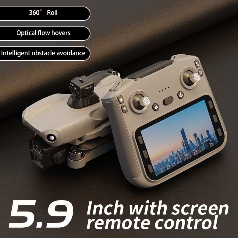 High-definition Camera Drone Equipped with GPS Positioning, 5.9-inch Large-screen Remote Control