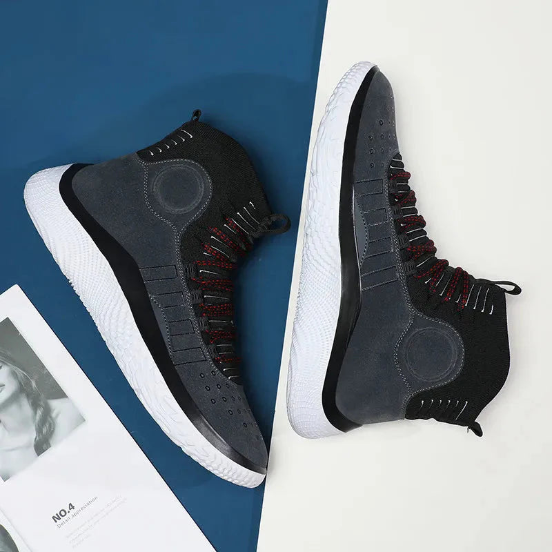 High-top shoe library basketball shoes. Flying light, breathable soft casual sneakers. fashion running shoes.