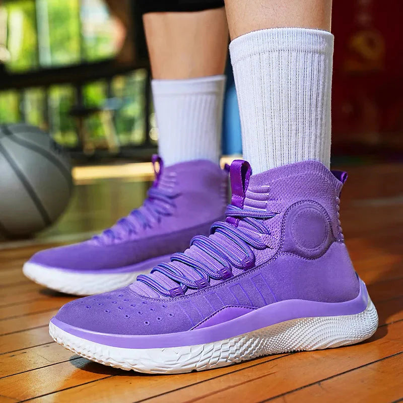 High-top shoe library basketball shoes. Flying light, breathable soft casual sneakers. fashion running shoes.