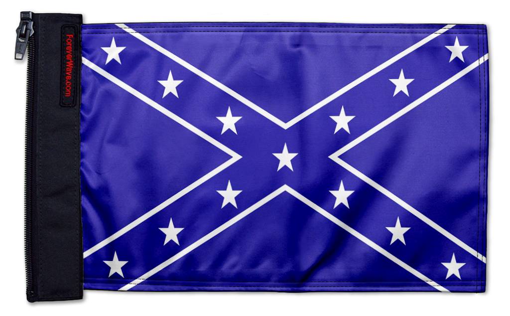 Confederate Blue 12"x18" Forever Wave Flag for Jeep Wrangler LJ 2003-2006