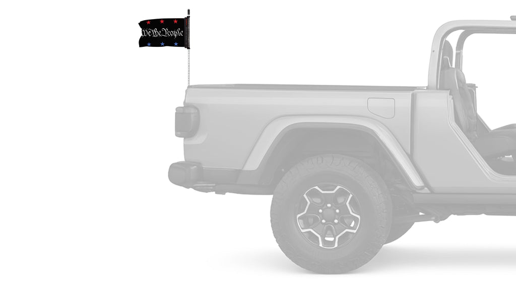 We The People 12"x18" Forever Wave Flag for Jeep Wrangler JLU 4-Door 2018-Present
