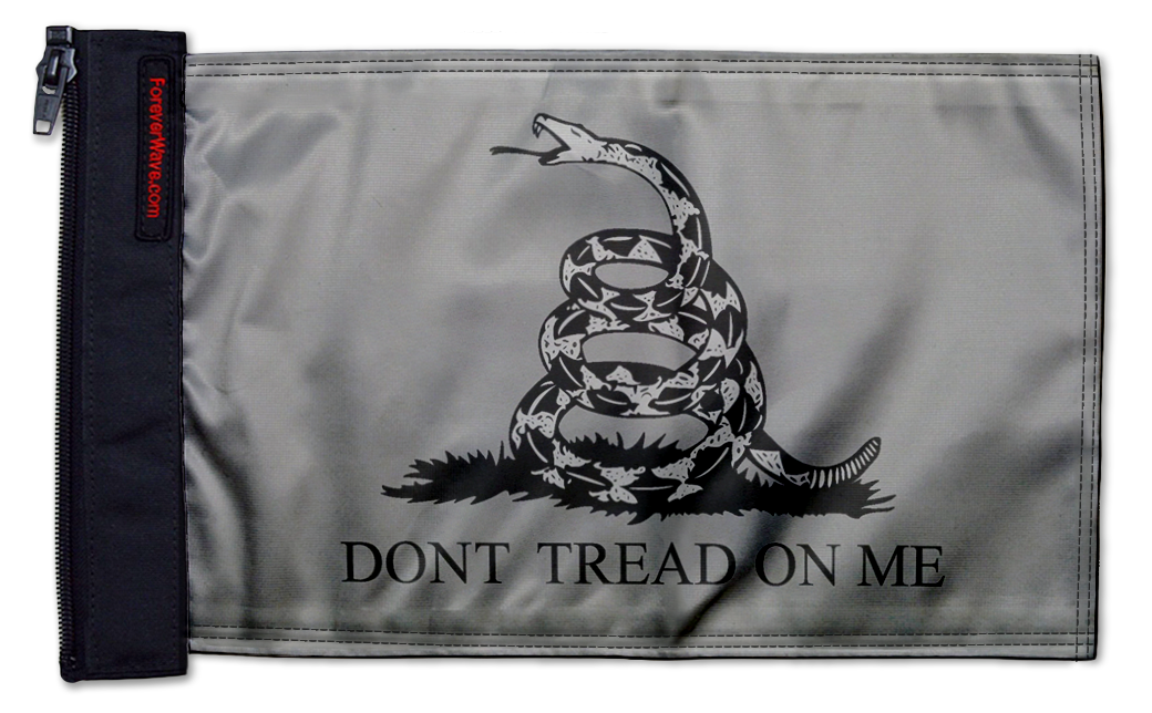 Gadsden Subdued 12"x18" Forever Wave Flag for Jeep Wrangler YJ 1986-1995