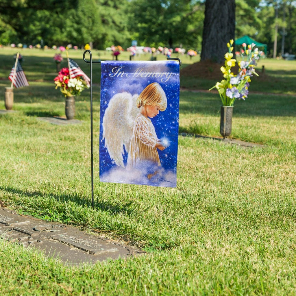 Holding A Star Memorial Garden Flag 2 Sided Angel