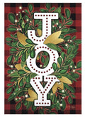 Holiday Joy 2 Sided Christmas Garden Flag