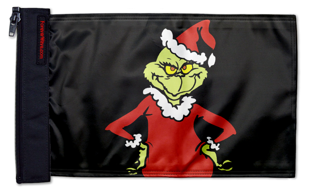 The Grinch 12"x18" Forever Wave Flag for Jeep Wrangler YJ 1986-1995