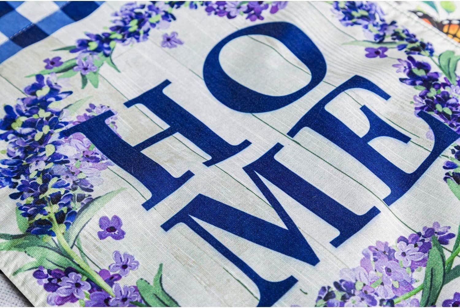 Home Wreath Garden Flag 2 Sided Inspirational