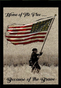 Home of The Free Patriotic Garden Flag 2 Sided