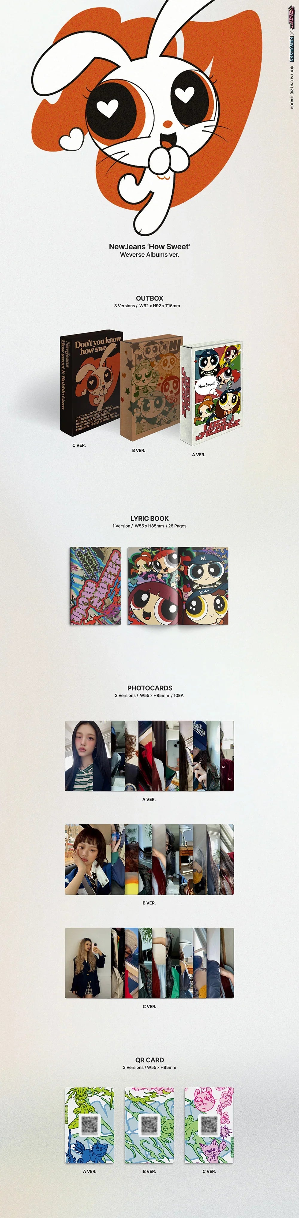 NewJeans - How Sweet Weverse Album (3 Version Set)