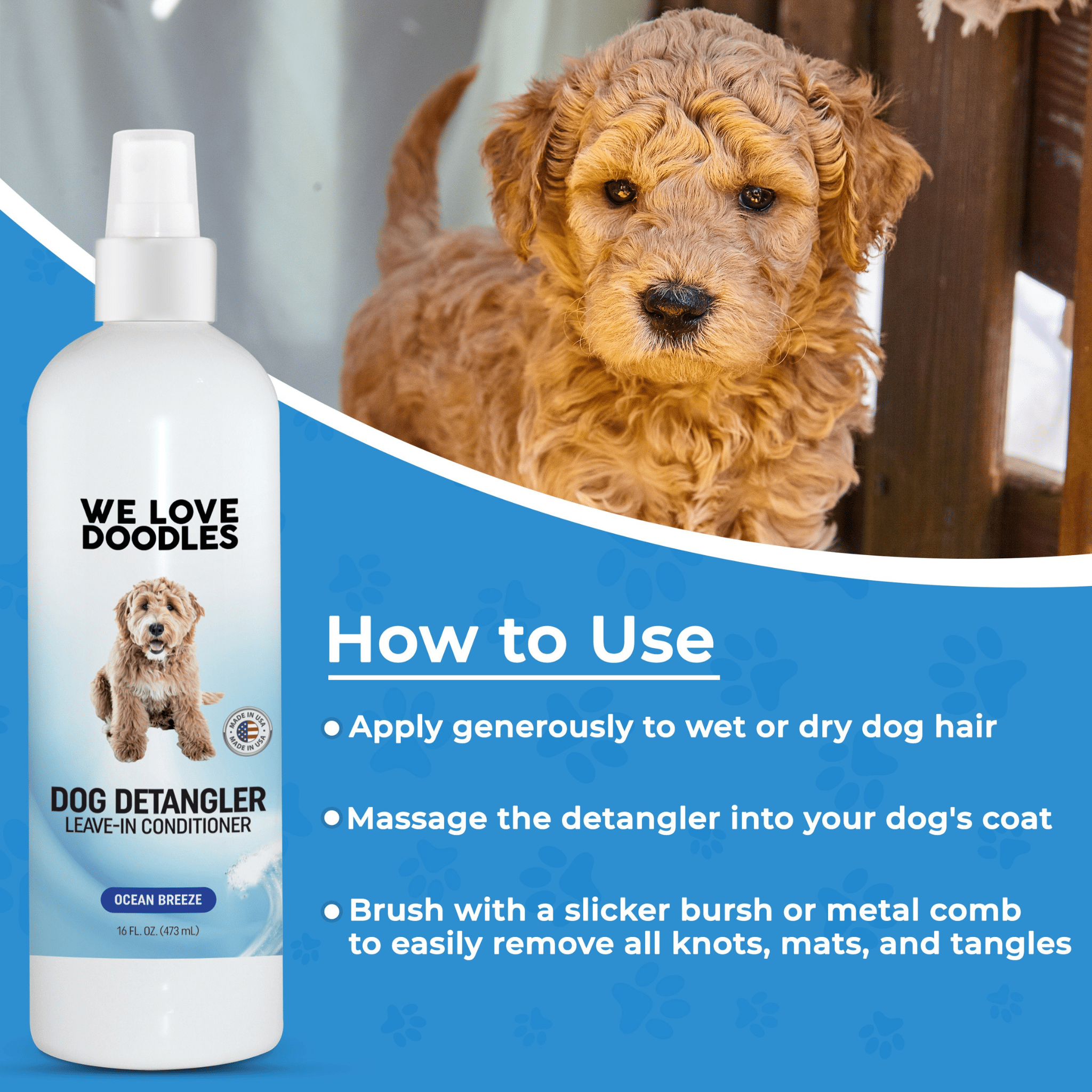 Dog Detangler Spray – New Scents Bundle (Mango & Ocean Breeze)