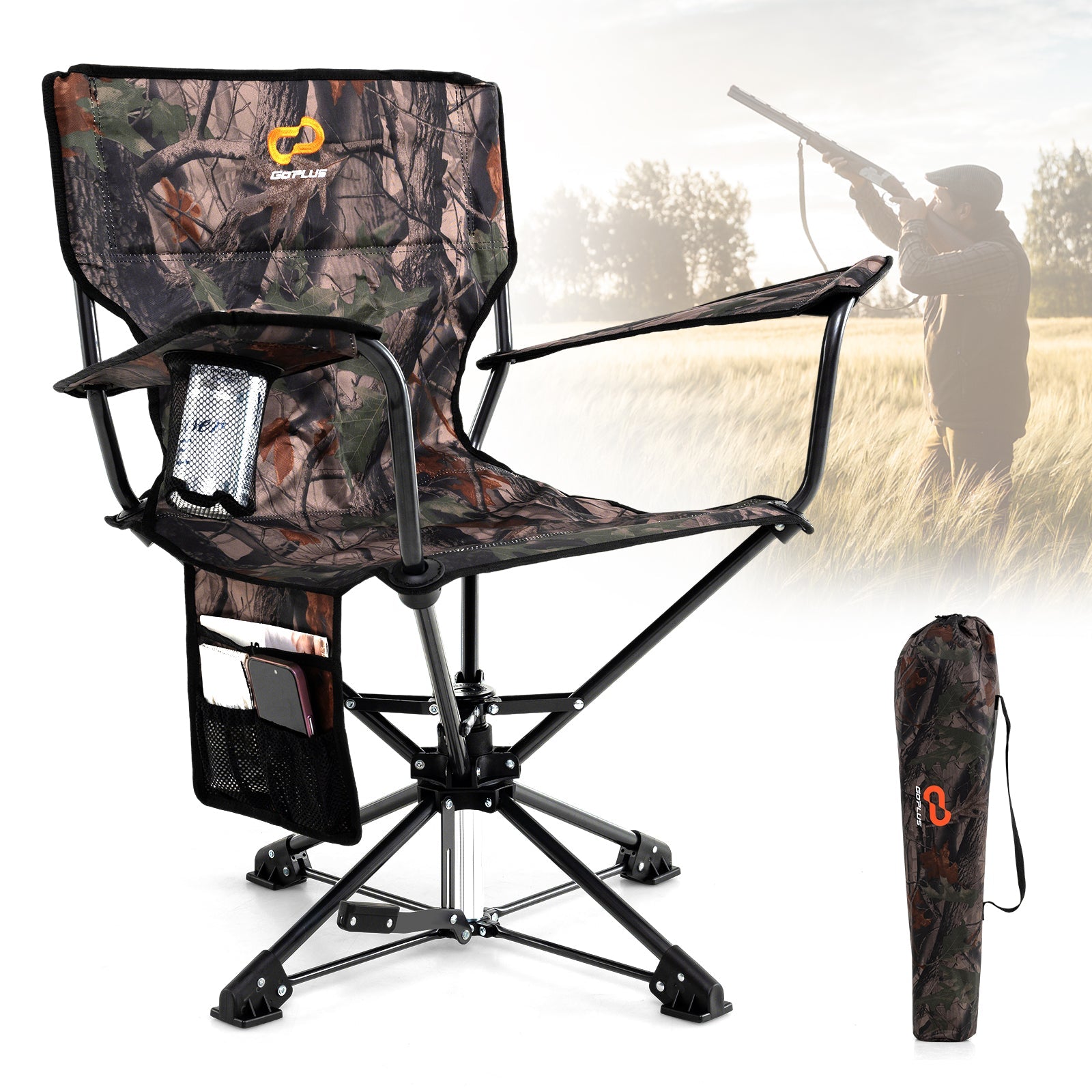 360° Swivel Hunting Chair Portable Foldable