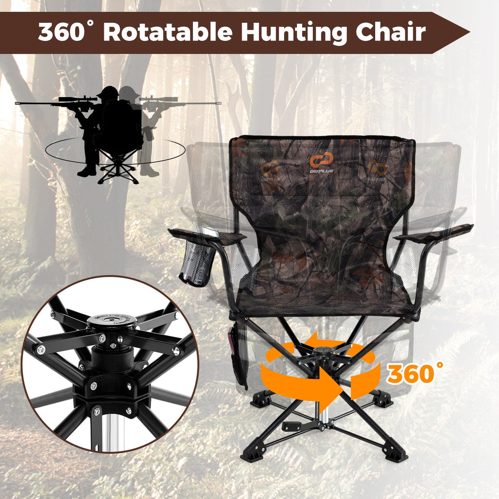 360° Swivel Hunting Chair Portable Foldable