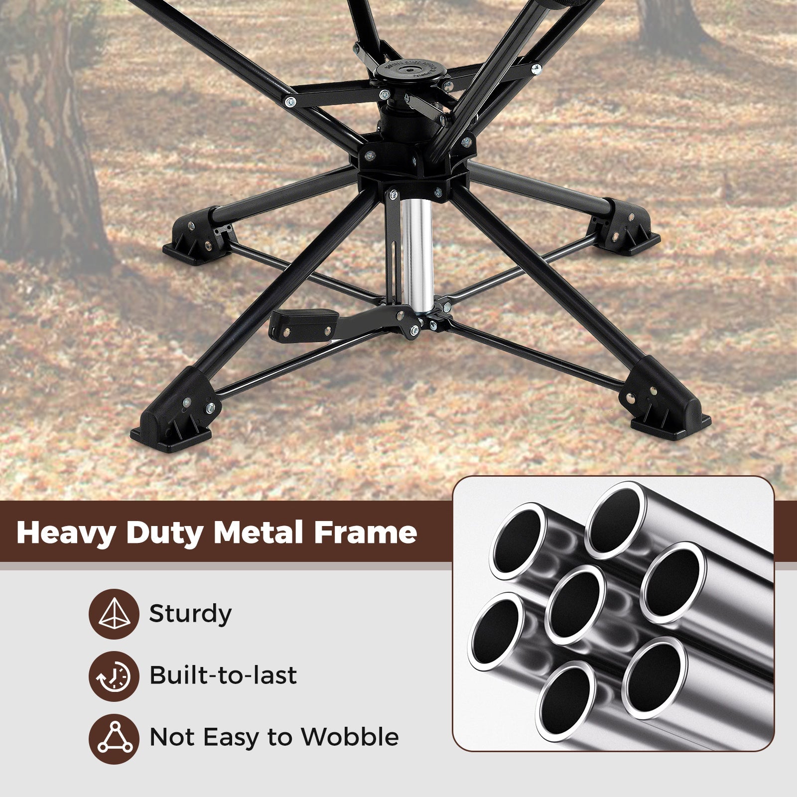 360° Swivel Hunting Chair Portable Foldable
