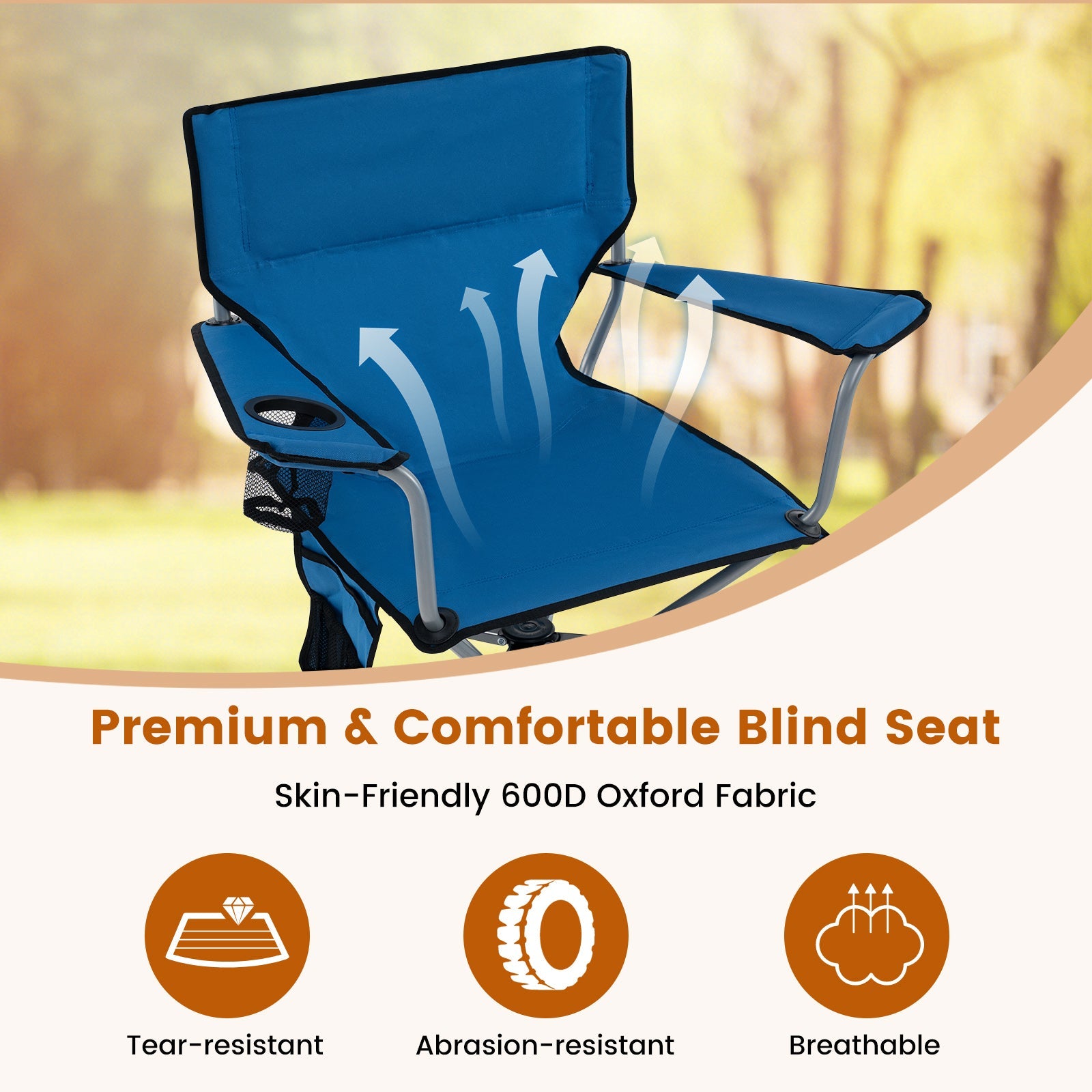 360° Swivel Hunting Chair Portable Foldable
