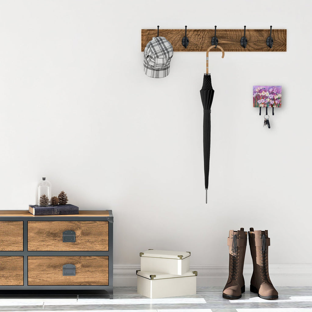 Freesias Leash or Key Holder Wall Hooks, Coat Rack Wall Mount, for Hanging Keys, Towels, Aprons, Leashes