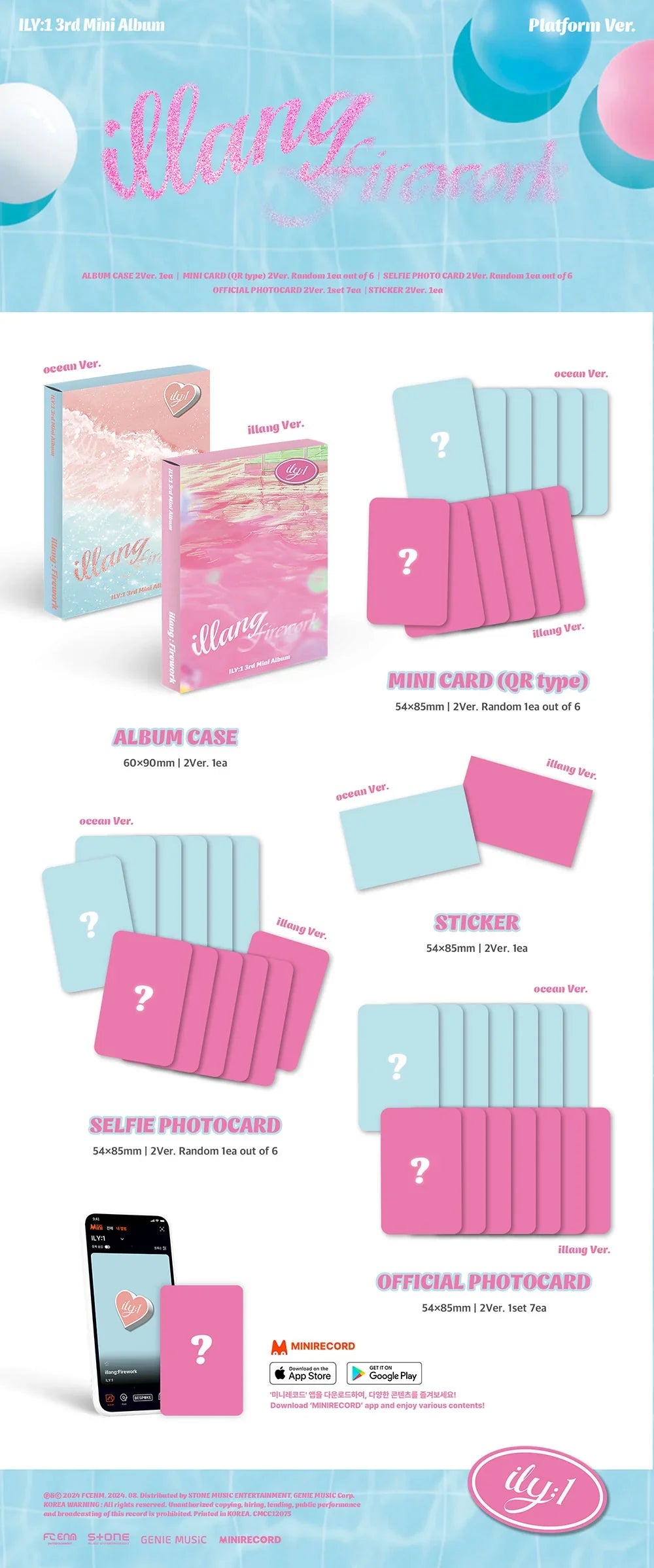 Ily:1 3rd Mini Album - Illang:Firework (Platform Ver Set)